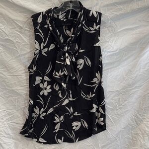 Banana Republic Black and White Floral Blouse
